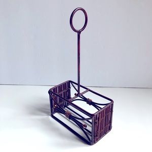 Metallic Salt Pepper Caddy Decorative Brown